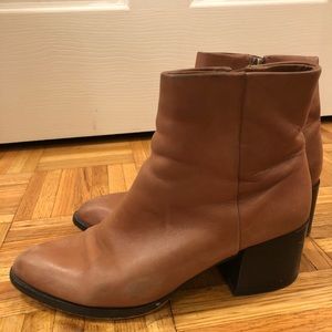 Sam Edelman Joey Brown Leather Booties